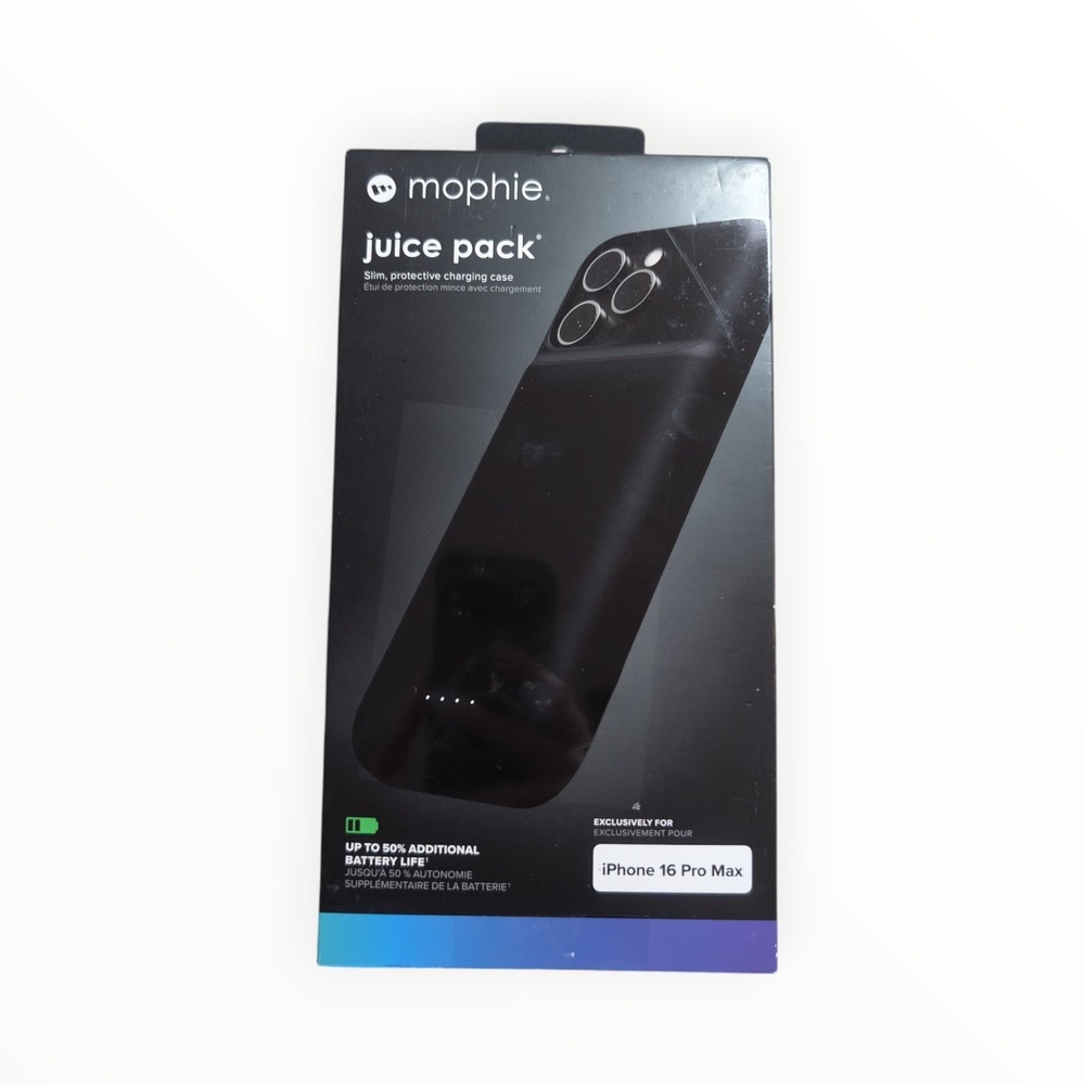 Nn4-U Mophie Juice Pack Protective Battery Case for iPhone 16 Pro Max - Black ⬇️